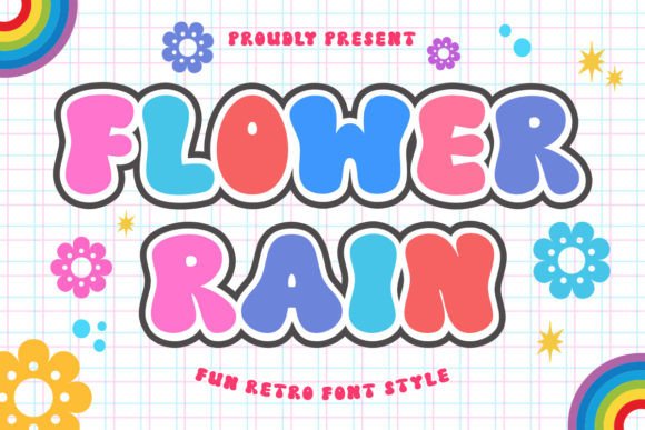 Flower Rain: A Groovy Font for Editorial Joy