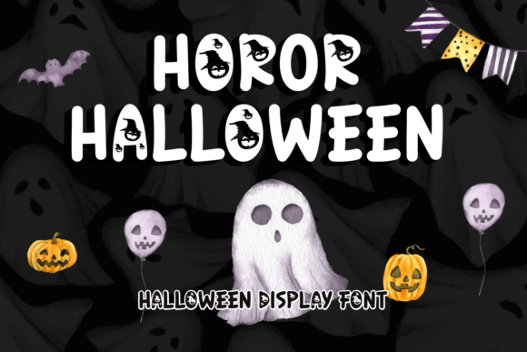 Horor Halloween: A Cute Display Font for Editorial Mood