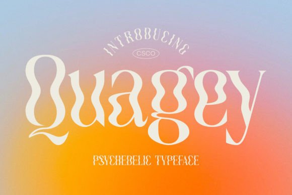 Quagey: The Psychedelic Display Font for Your Vibrant Craft Projects